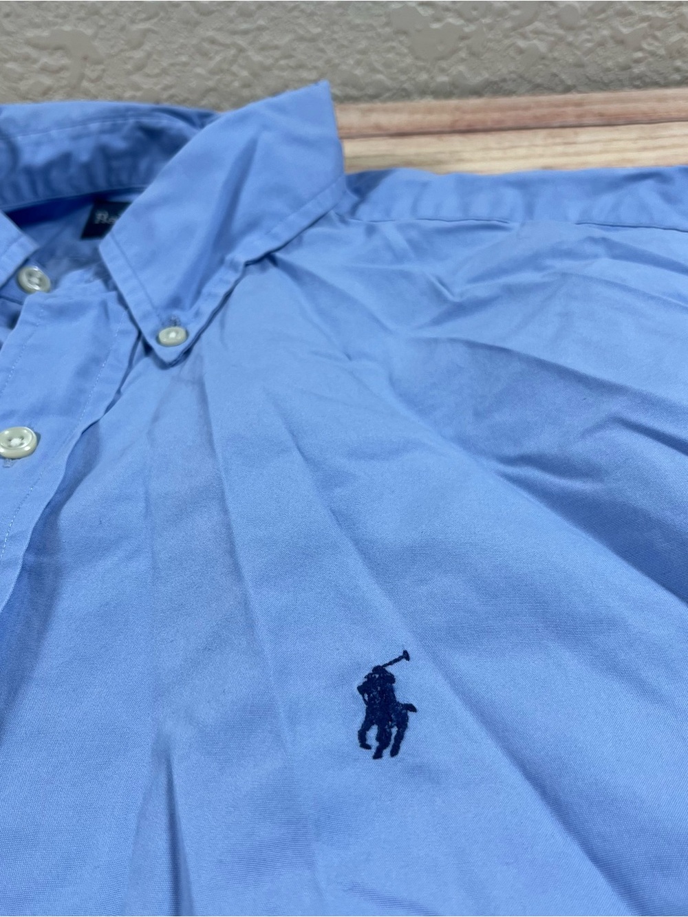 Polo Ralph Lauren Blake Button Down Shirt Mens L Classic Fit 100% Cotton Blue